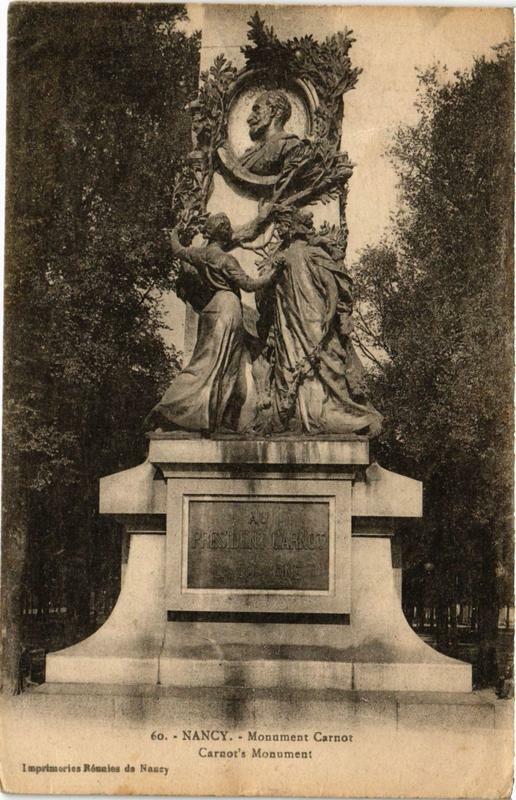 Carte postale ancienne Nancy Monument Carnot à Nancy