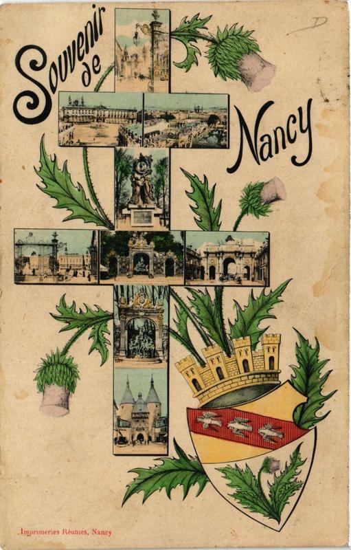 Carte postale ancienne Nancy Souvenir à Nancy