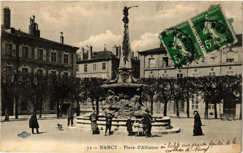 Carte postale ancienne Nancy Place d'Alliance à Nancy
