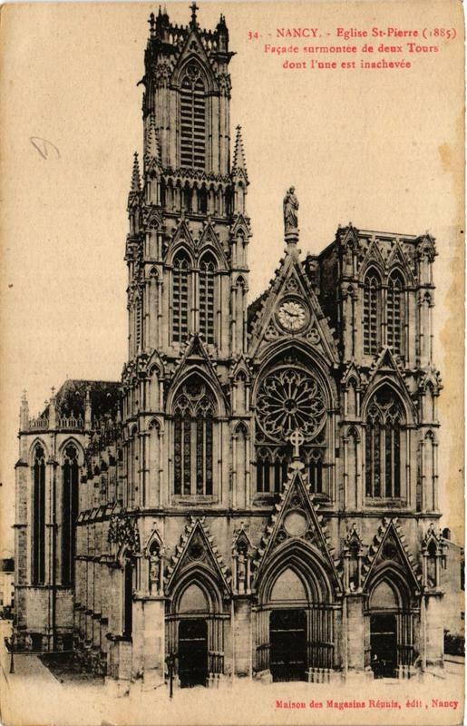 Carte postale ancienne Nancy Eglise Saint-Pierre à Nancy