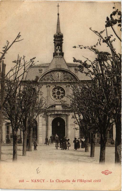 Carte postale ancienne Nancy La Chapelle de l'Hopital civil à Nancy