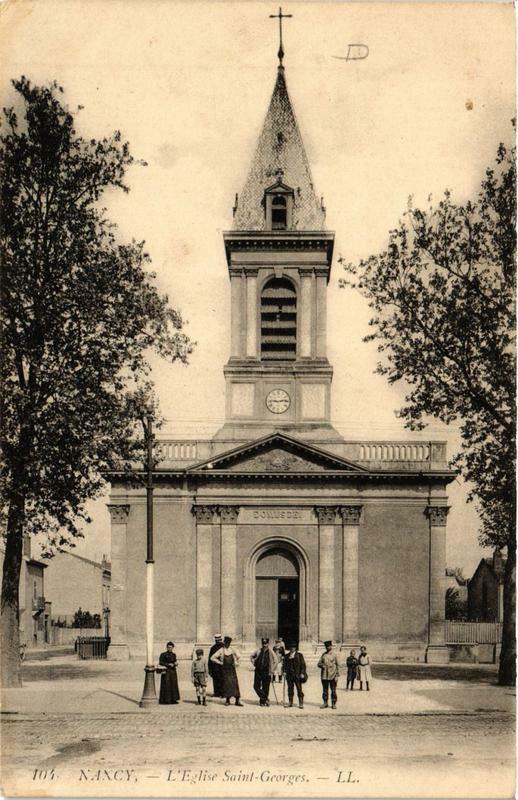 Carte postale ancienne Nancy L'Eglise Saint-Georges à Nancy