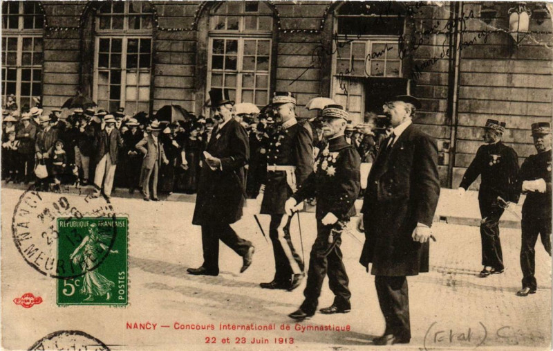 Carte postale ancienne Nancy Concours international de Gymnastique à Nancy
