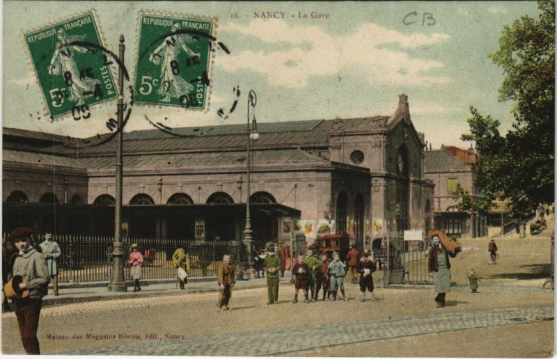 Carte postale ancienne Nancy. La Gare à Nancy