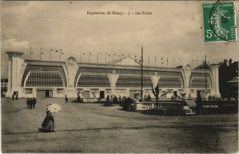 Carte postale ancienne Expo de Nancy. Les Palais à Nancy