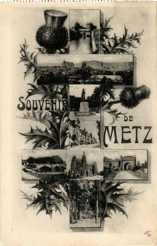 Carte postale ancienne Souvenir de Metz à Metz