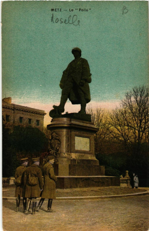 Carte postale ancienne Metz - Le Poilu à Metz