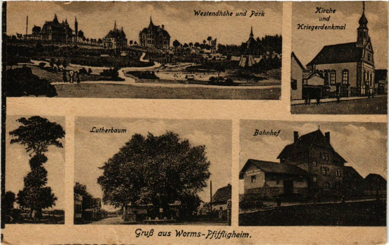 Carte postale ancienne Gruss aus Worms-Pfiffligheim
