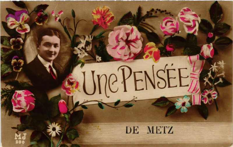 Carte postale ancienne Une Pensée de Metz à Metz