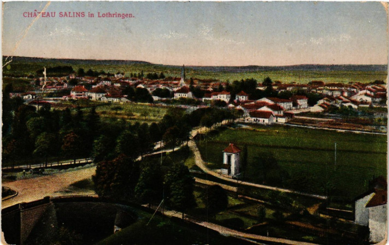 Carte postale ancienne Chateau Salins in Lothringen