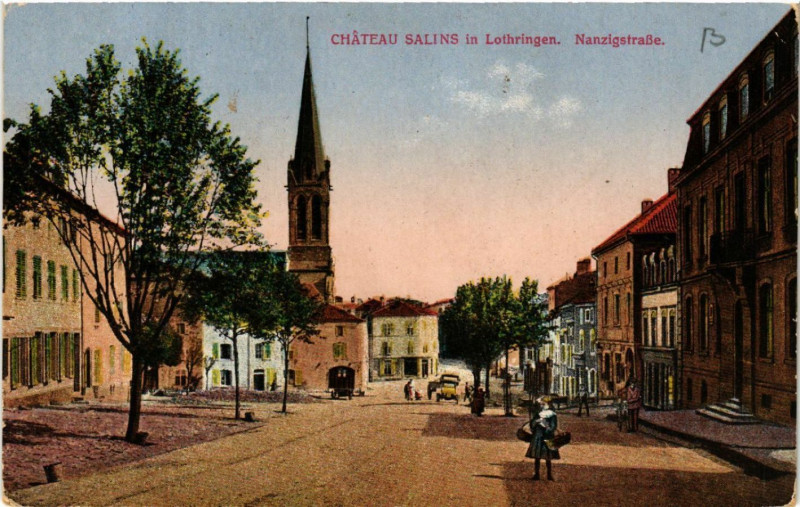 Carte postale ancienne Chateau Salins la Lothringen - Nanzigstrasse