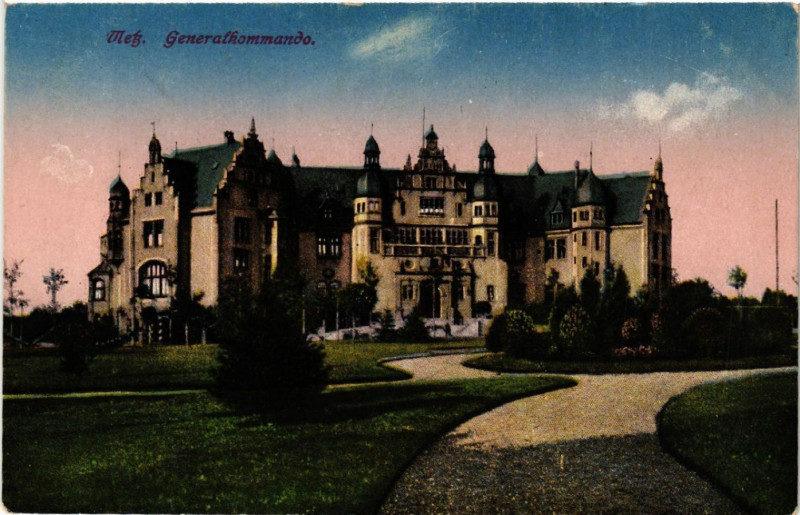Carte postale ancienne Metz - Generalkommando à Metz