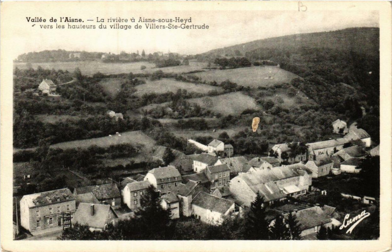 Carte postale ancienne Vallée de l'Aisne. La riviere a Aisne sous Heyd