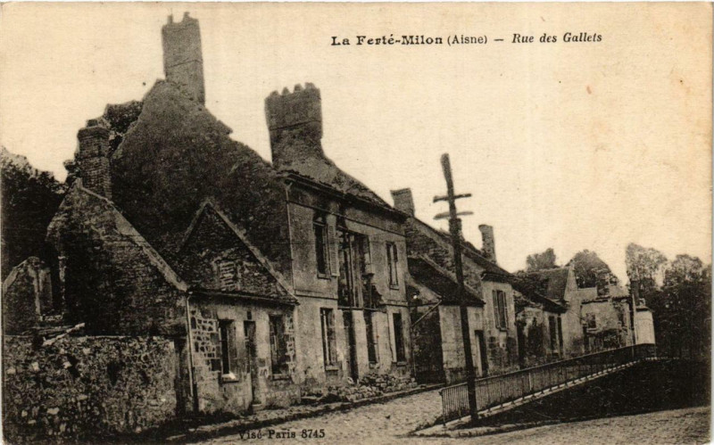 Carte postale ancienne La Ferte-Milon Rue des Gallets