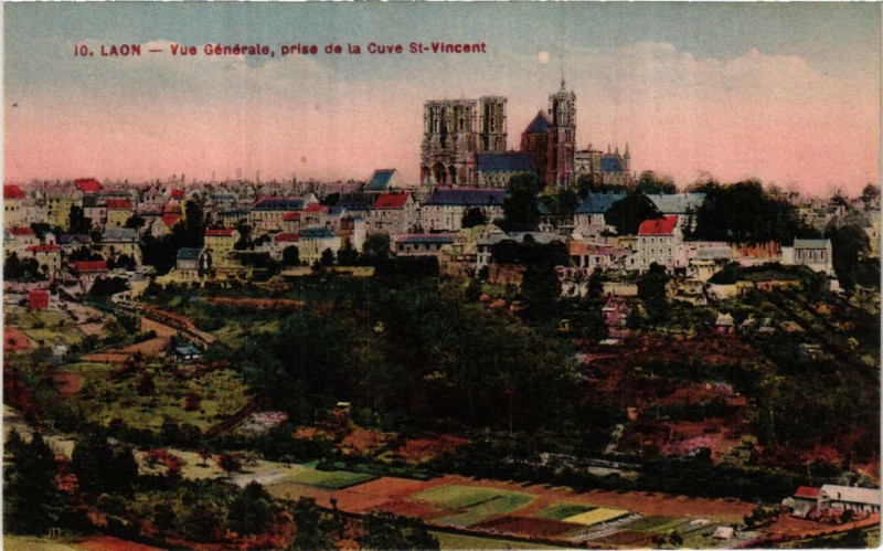 Carte postale ancienne Laon Vue générale à Laon