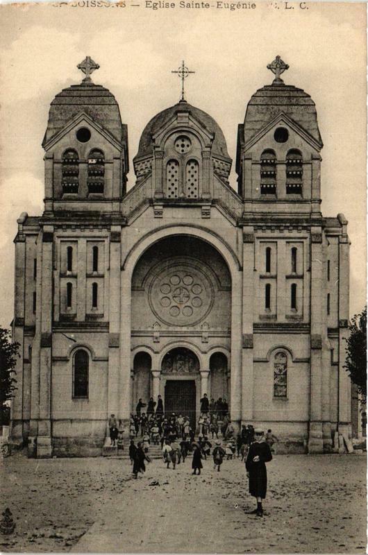 Carte postale ancienne Soissons Eglise Sainte Eugénie à Soissons