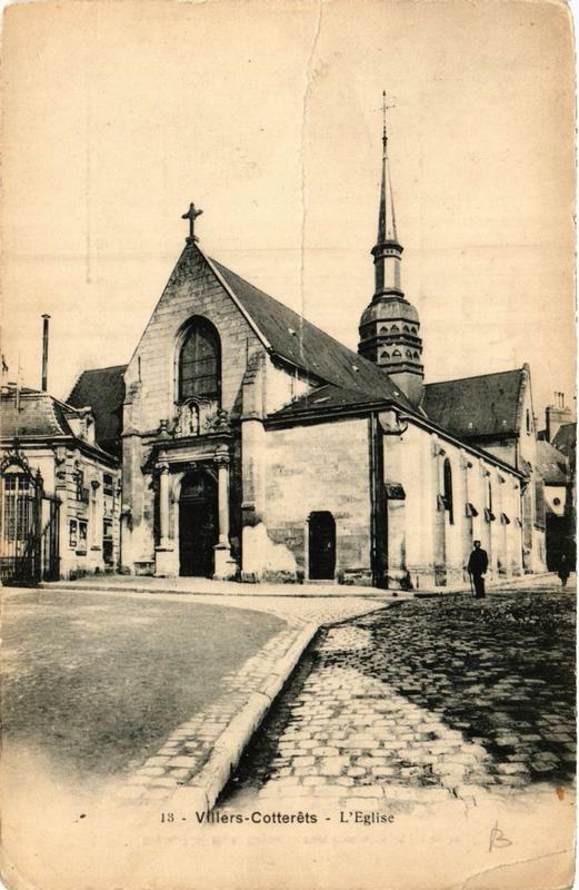 Carte postale ancienne Villers-Cotterets L'Eglise à Villers-Cotterêts