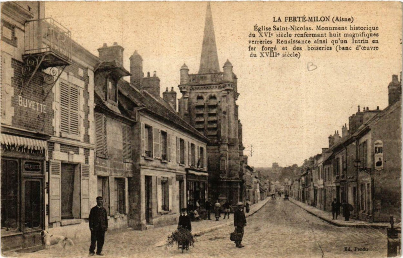 Carte postale ancienne La Ferte-Milon Eglise Saint-Nicolas