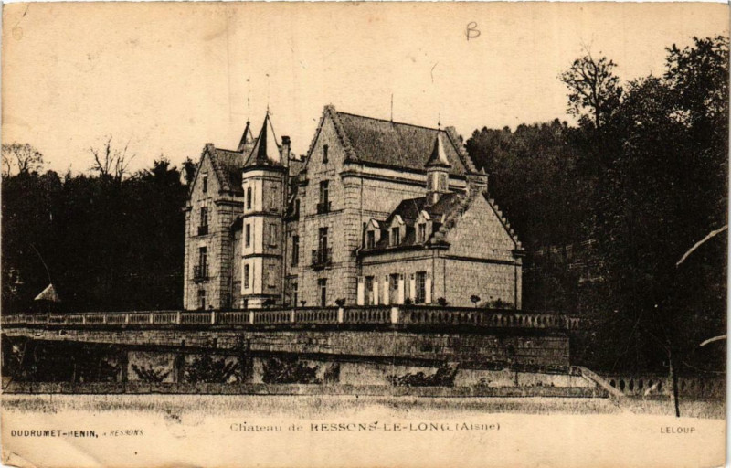 Carte postale ancienne Chateau de Ressons le Long à Ressons-le-Long
