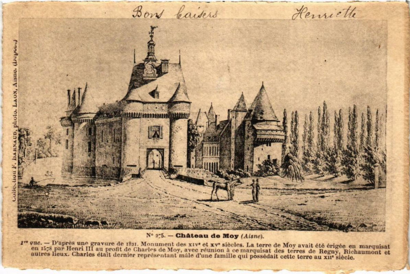Carte postale ancienne Chateau de Moy