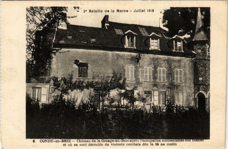 Carte postale ancienne Conde-en-Brie. Chateau de la Grande au Bois à Brie