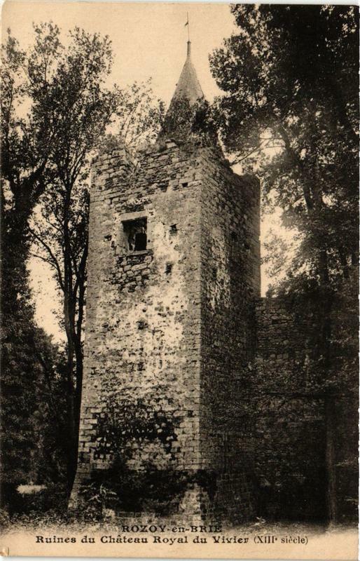 Carte postale ancienne Rozoy-en-Brie Ruines du Chateau Royal du Vivier à Brie