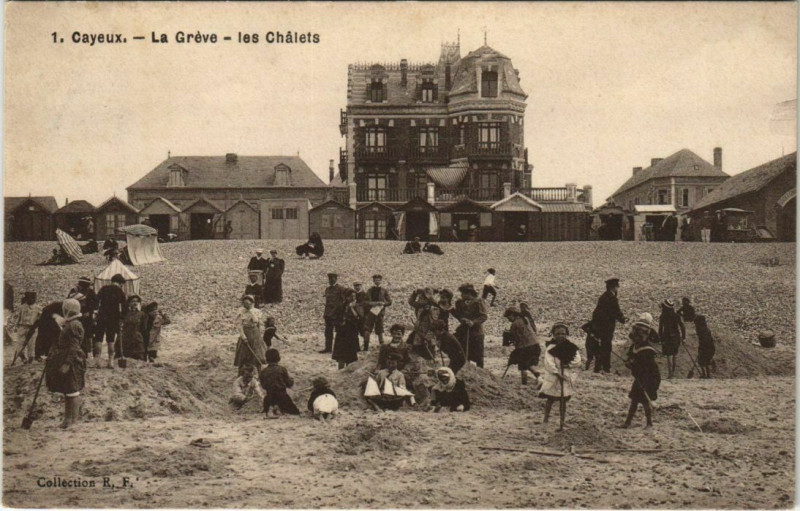 Carte postale ancienne Cayeux-sur-Mer La Greve les Chalets à Cayeux-sur-Mer