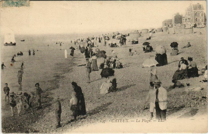 Carte postale ancienne Cayeux-sur-Mer La Plage à Cayeux-sur-Mer