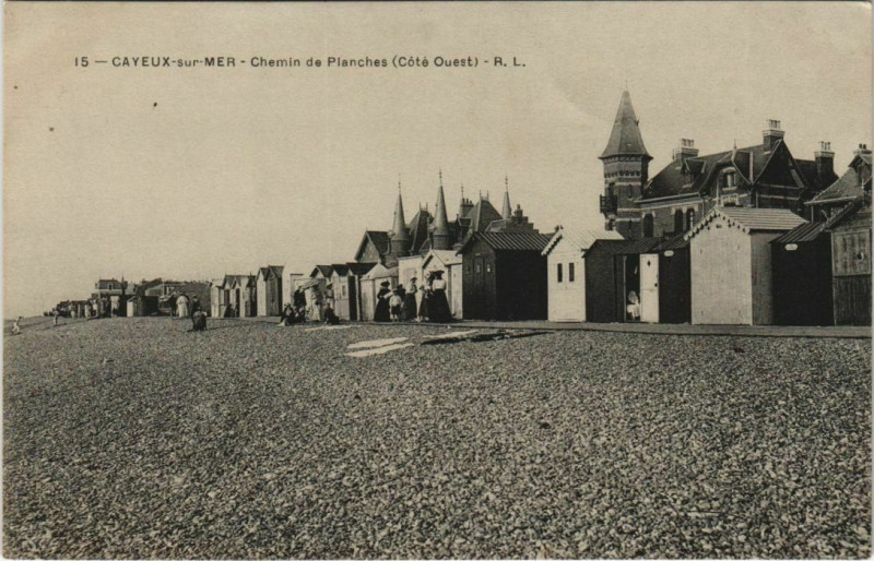 Carte postale ancienne Cayeux-sur-Mer Chemin de planches à Cayeux-sur-Mer