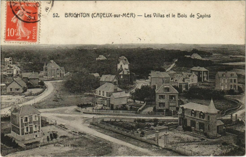 Carte postale ancienne Brigthon Cayeux-sur-Mer Les Villas et le Bois de Sapins à Cayeux-sur-Mer
