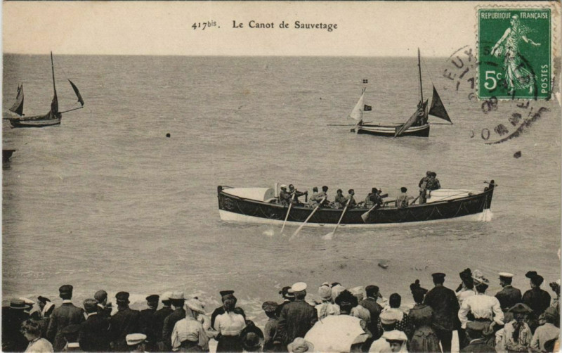 Carte postale ancienne Cayeux-sur-Mer Le Canot de Sauvetage à Cayeux-sur-Mer
