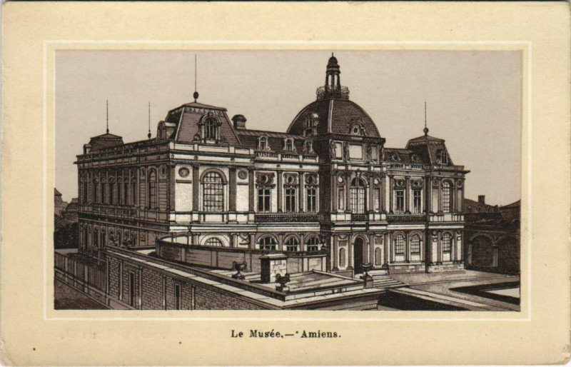 Carte postale ancienne Amiens Le Musée carte miniature à Amiens