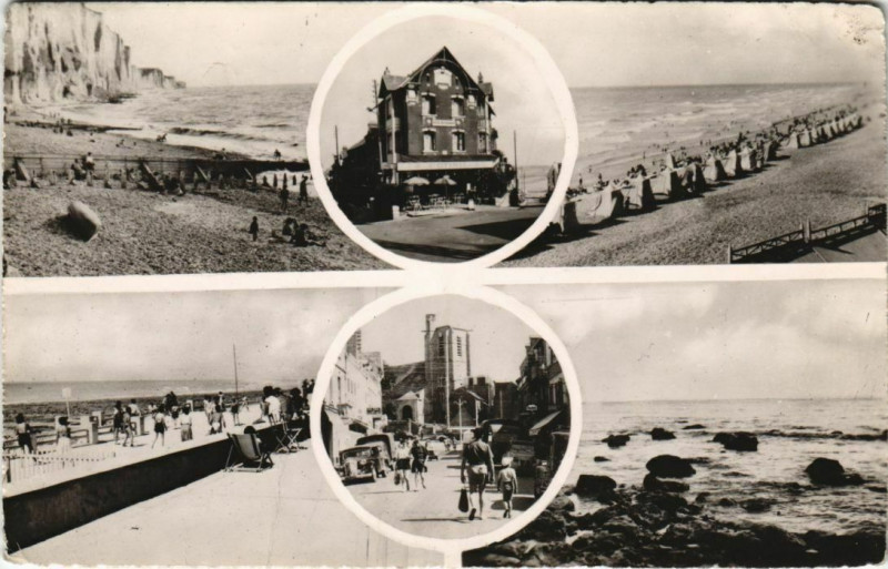 Carte postale ancienne Ault vues diverses à Ault