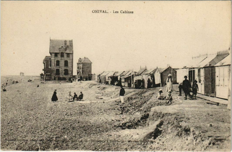 Carte postale ancienne Onival Les Cabines