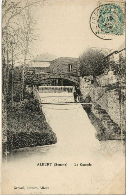 Carte postale ancienne Albert La Cascade à Albert