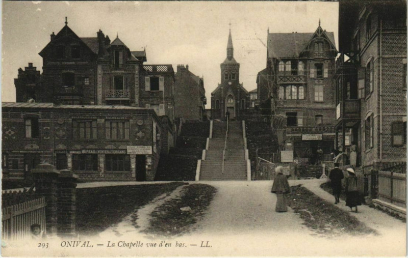 Carte postale ancienne Onival La Chapelle vue d'en bas
