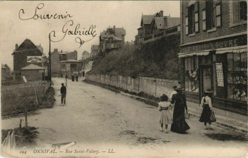 Carte postale ancienne Onival Rue Saint-Valéry à Rue