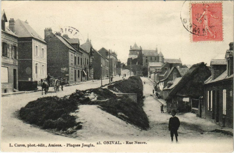 Carte postale ancienne Onival Rue Neuve à Rue