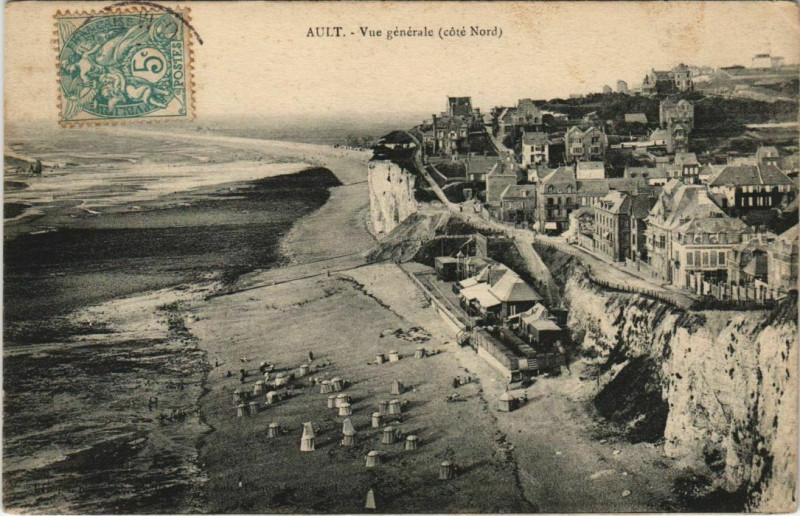 Carte postale ancienne Ault vue générale à Ault