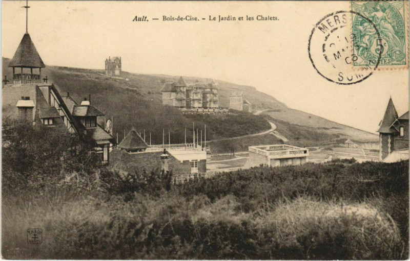 Carte postale ancienne Bois-de-Cise Le Jardin et les Chalets