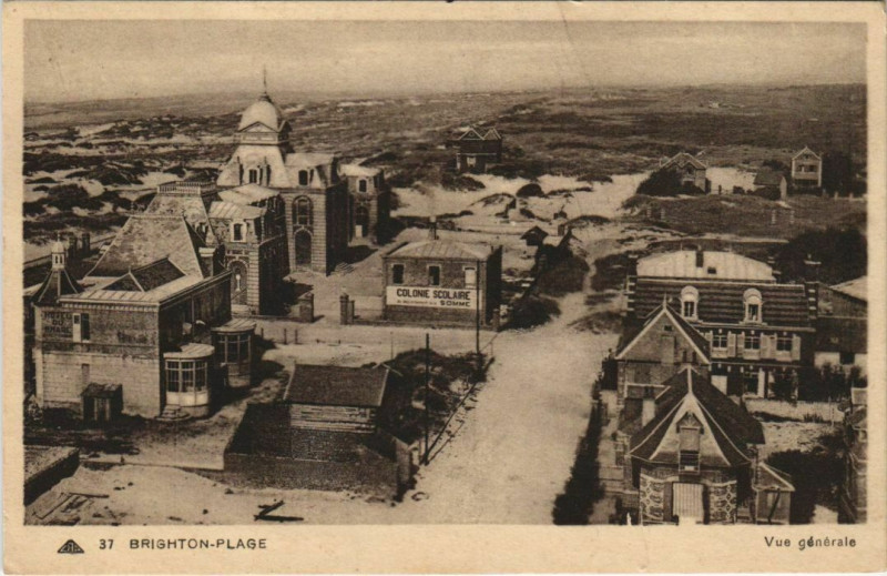 Carte postale ancienne Brighton Ault vue générale à Ault