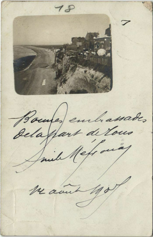 Carte postale ancienne Carte photo Ault La Plage à Ault
