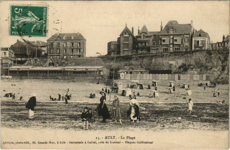 Carte postale ancienne Ault La Plage à Ault