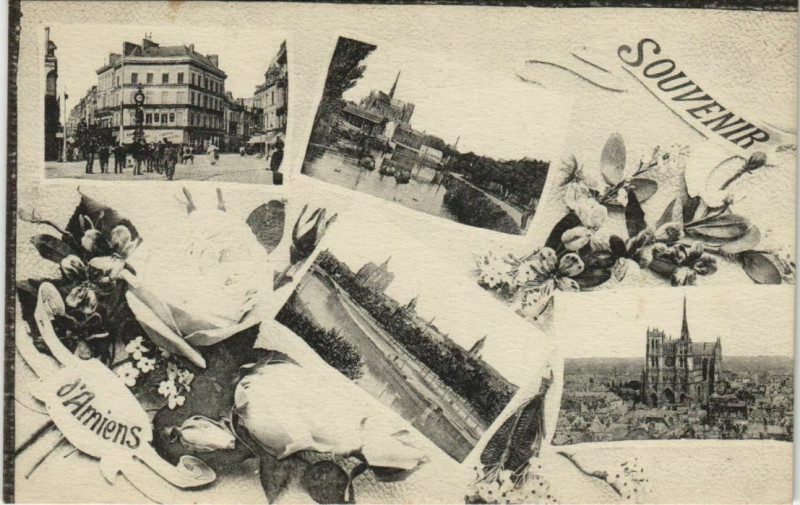 Carte postale ancienne Amiens Souvenir à Amiens