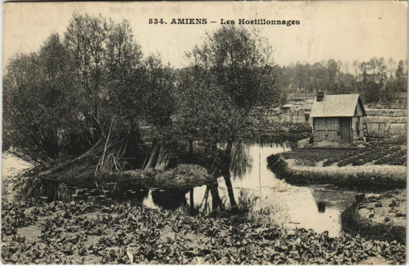Carte postale ancienne Amiens Les Hortillonnages à Amiens