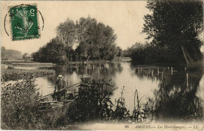 Carte postale ancienne Amiens Les Hortillonnages à Amiens