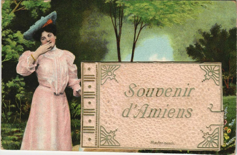 Carte postale ancienne Amiens Souvenir à Amiens