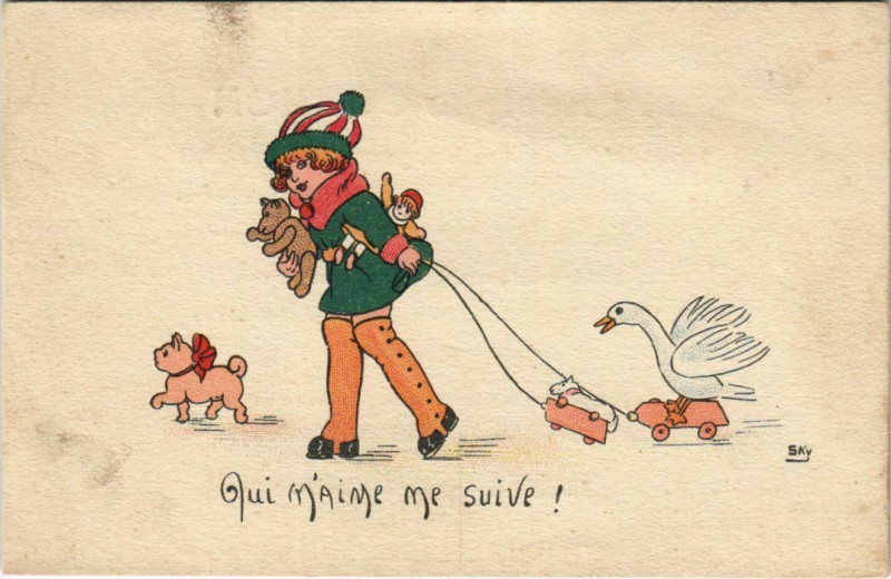 Carte postale ancienne Advertisement Amiens Mon Adolphe Cochon à Amiens