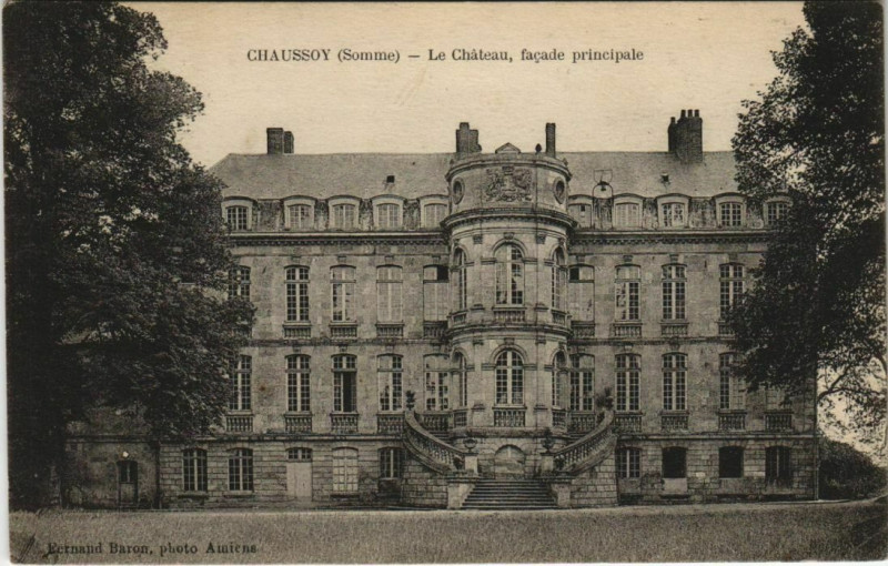 Carte postale ancienne Chaussoy Le Chateau à Y