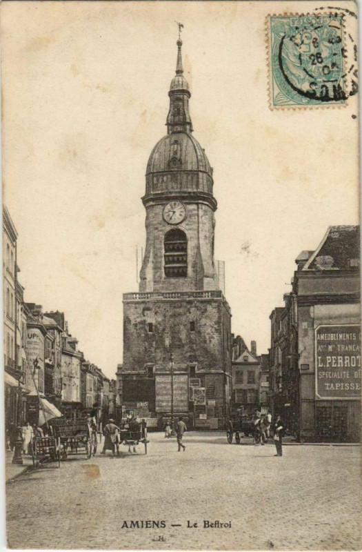 Carte postale ancienne Amiens le Beffroi à Amiens